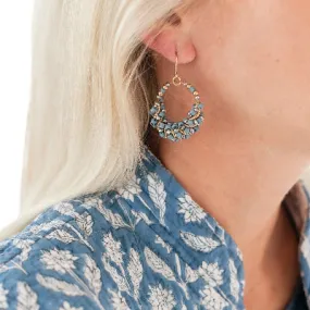 Twisted Treasure Hoops - Dusty Blue