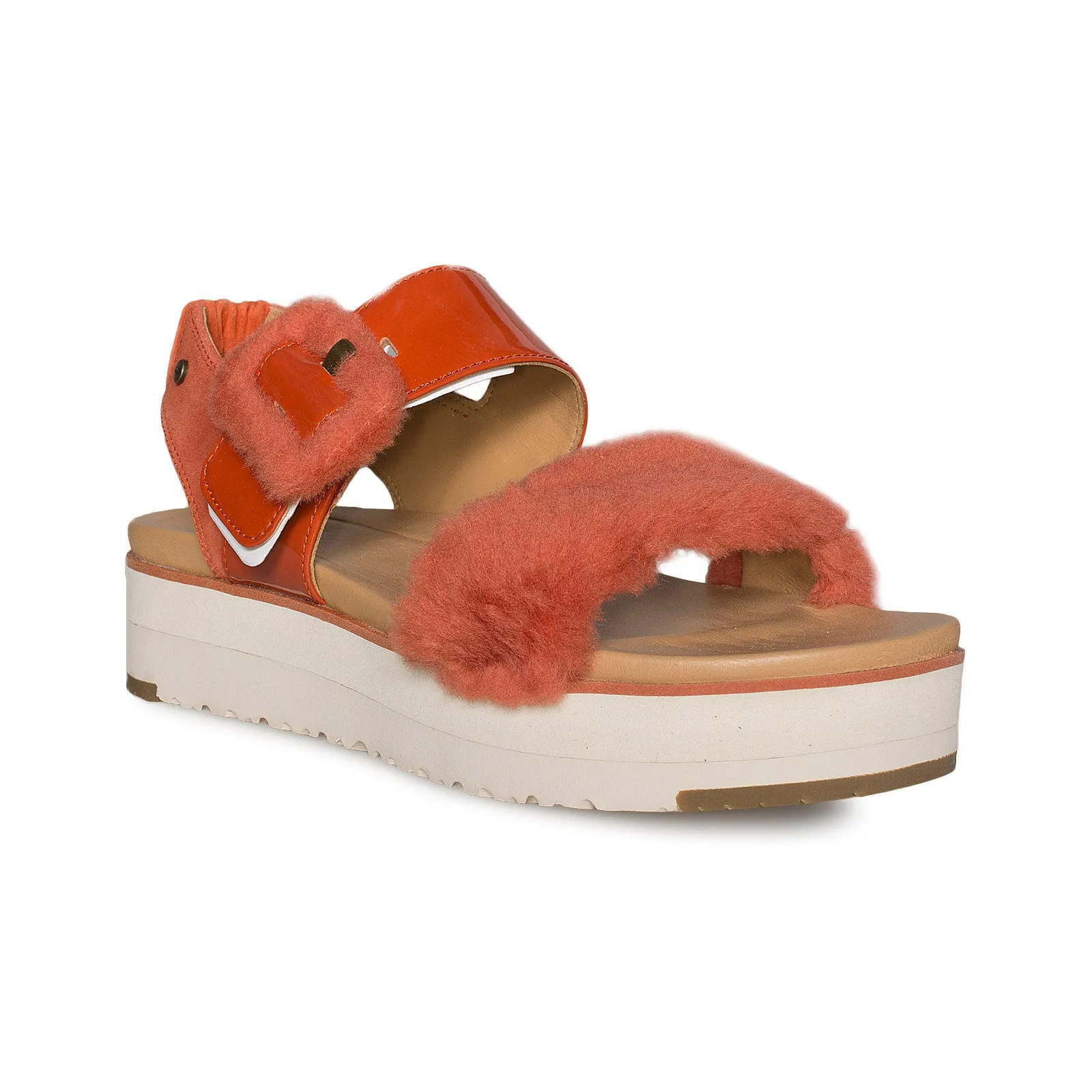 UGG Le Fluff Red Rock Sandals - Women's