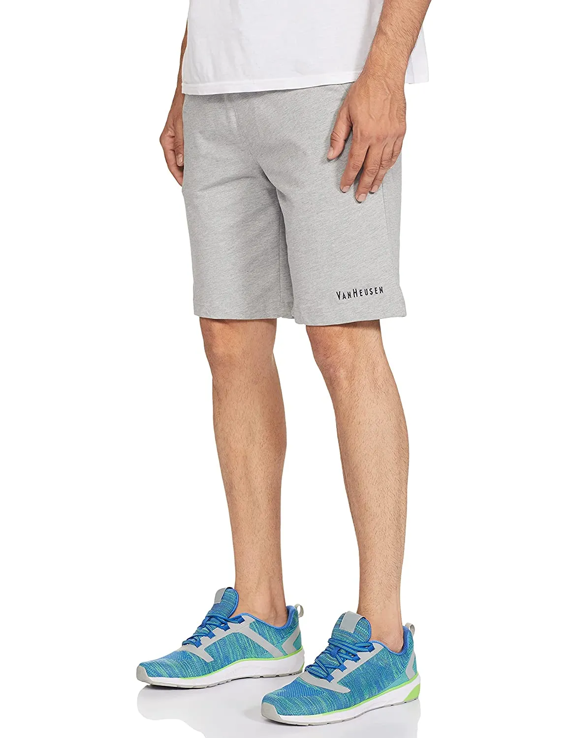 Van Heusen  Men's Grey Cotton Shorts Grey