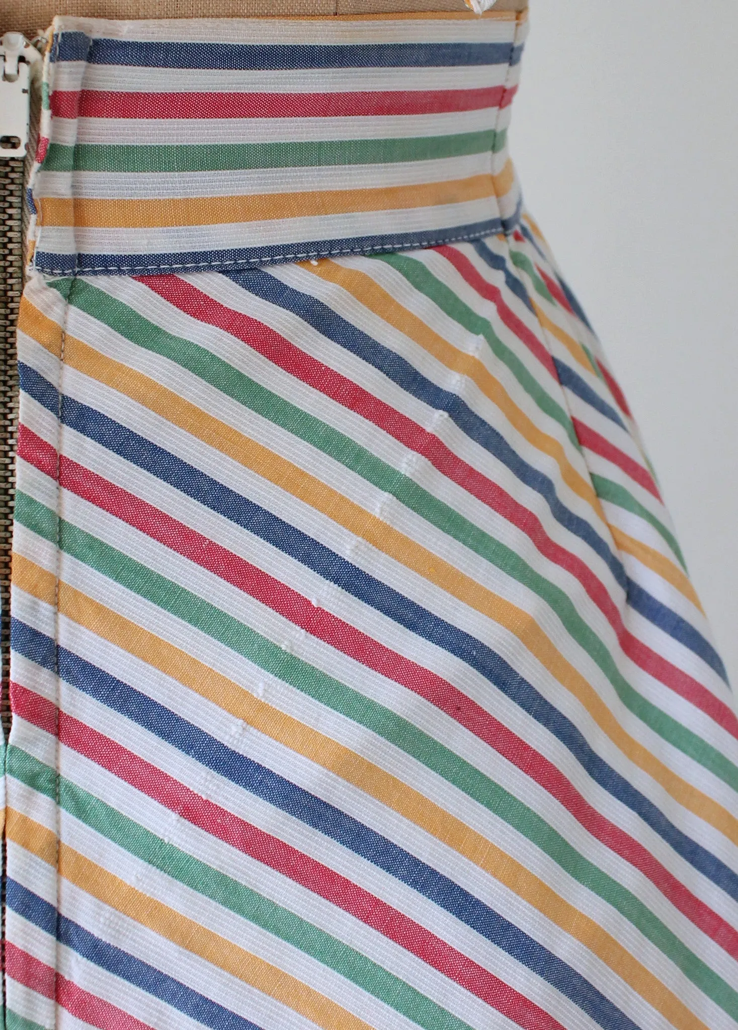 Vintage 1940s Rainbow Striped Two Piece Playsuit