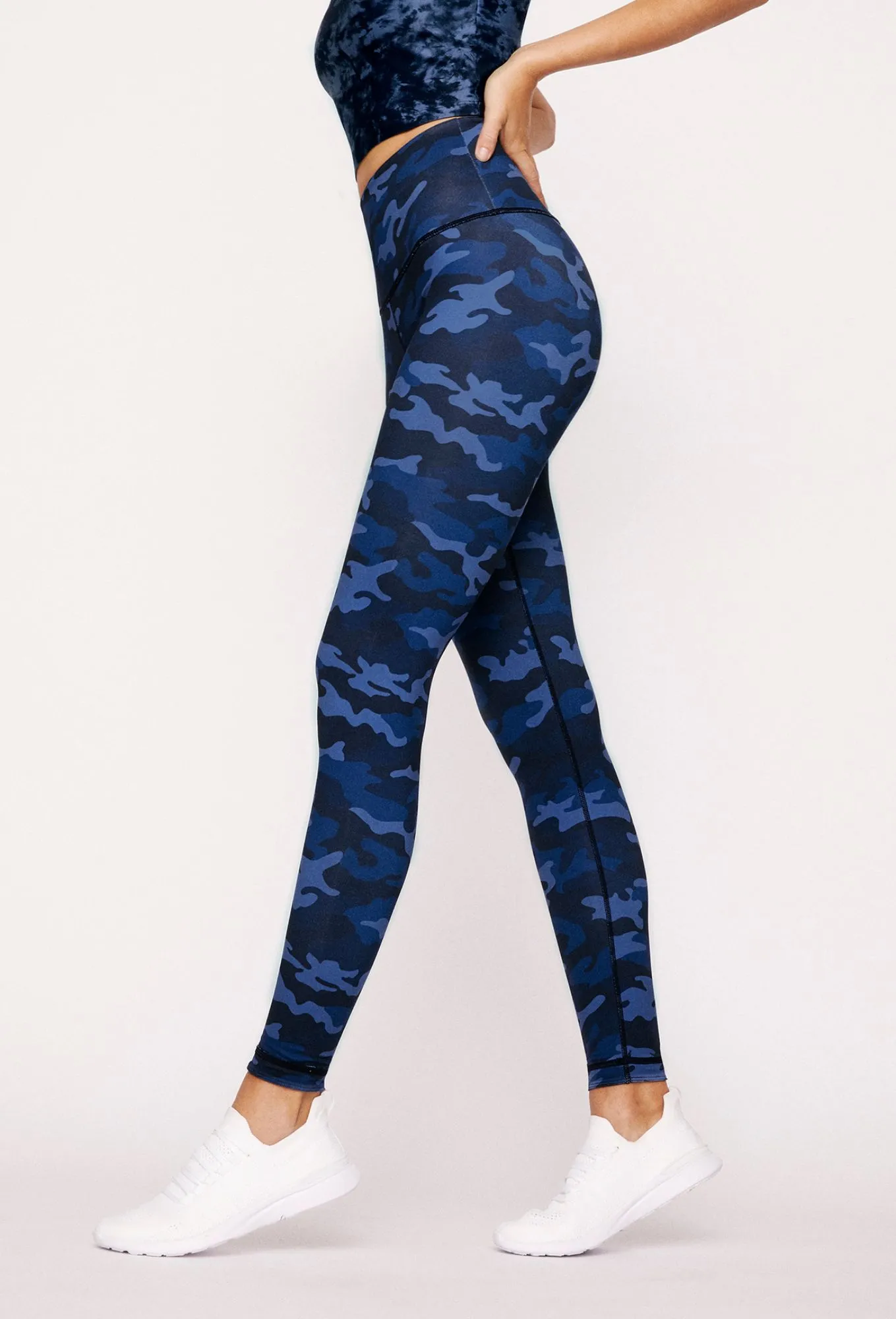 Wear It To Heart Navy Tie Dye Reversible High Waist Legging