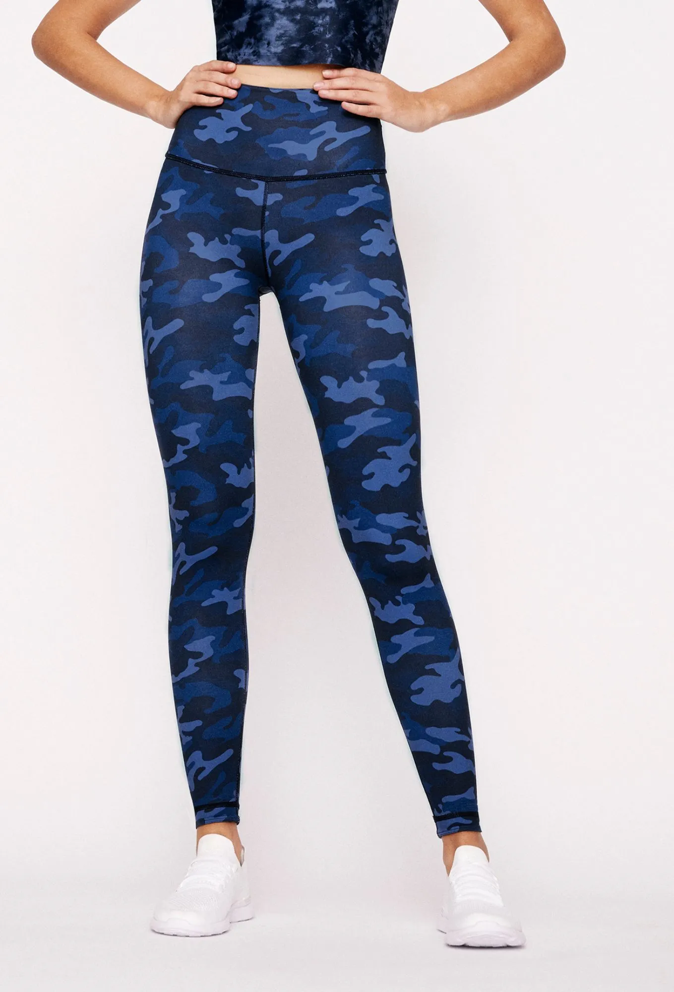 Wear It To Heart Navy Tie Dye Reversible High Waist Legging