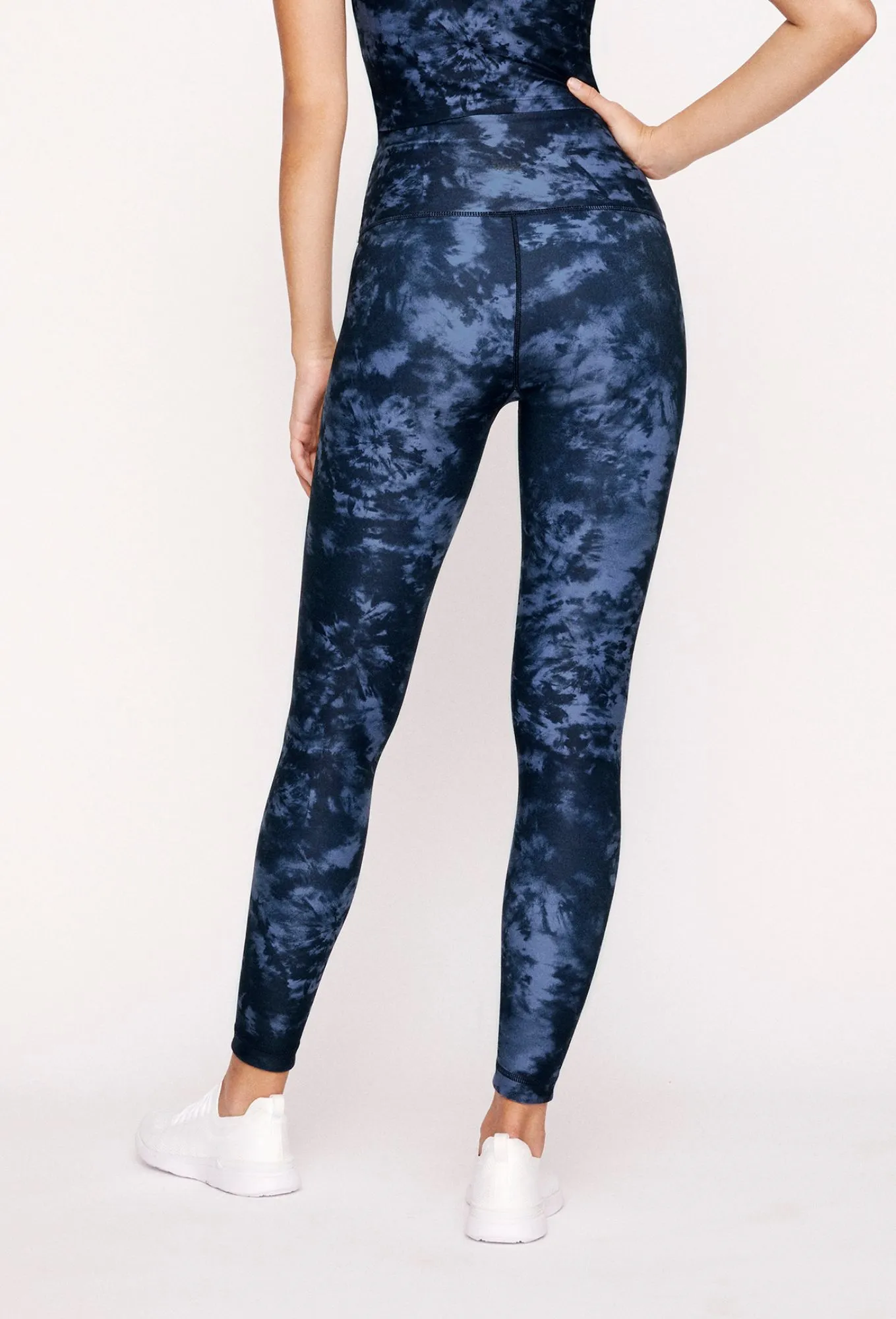 Wear It To Heart Navy Tie Dye Reversible High Waist Legging