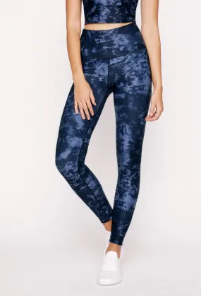 Wear It To Heart Navy Tie Dye Reversible High Waist Legging