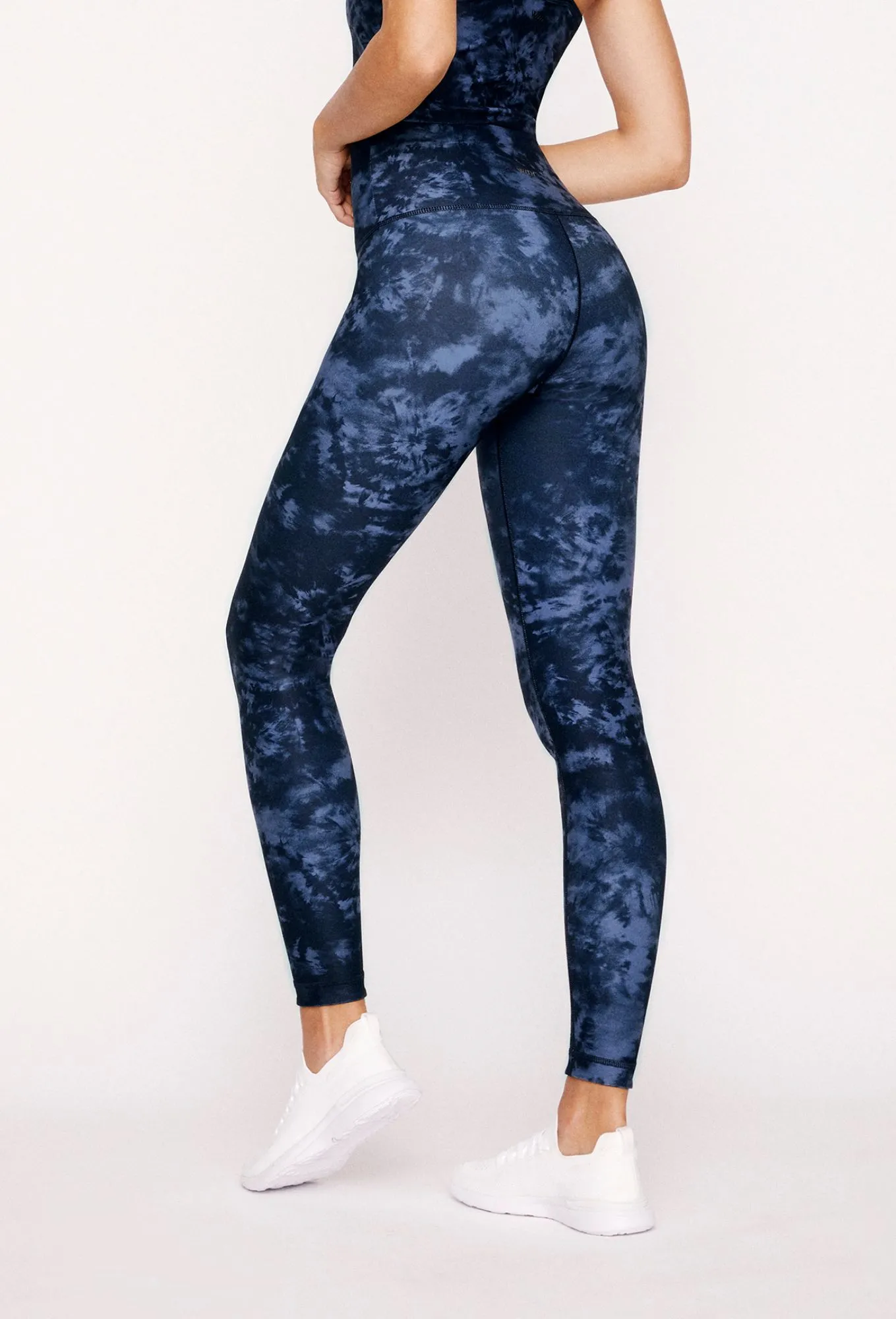 Wear It To Heart Navy Tie Dye Reversible High Waist Legging