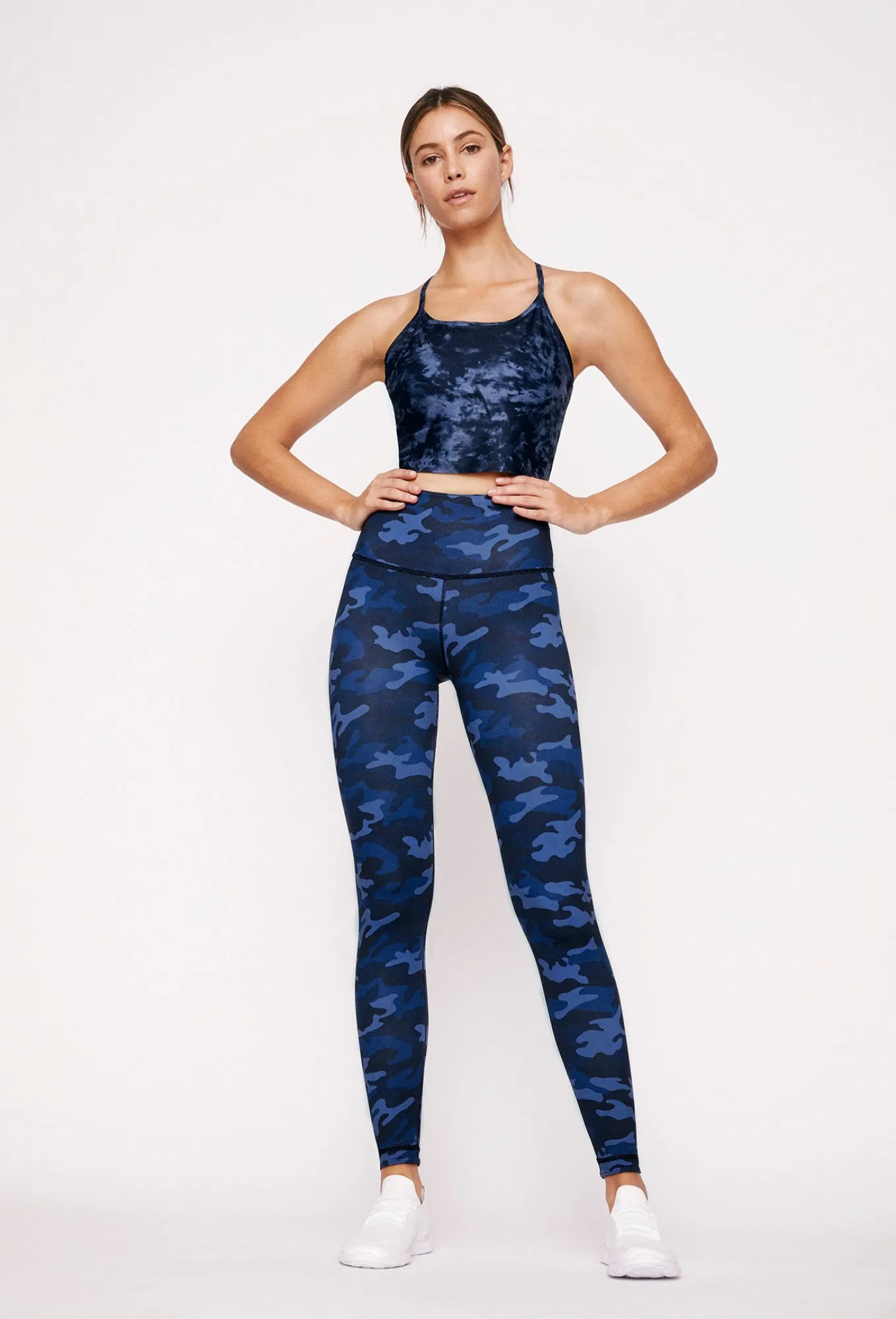 Wear It To Heart Navy Tie Dye Reversible High Waist Legging