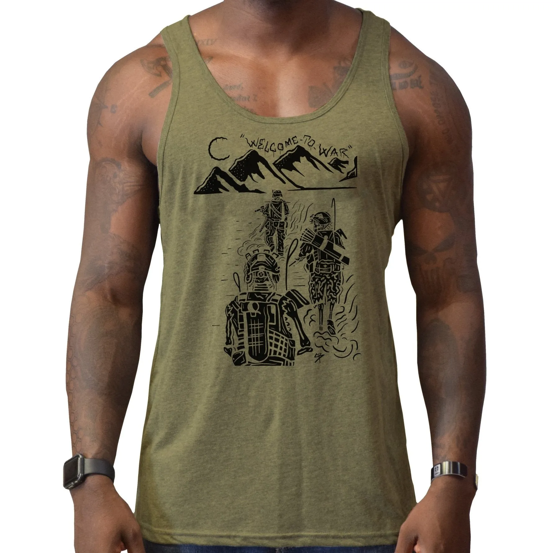 Welcome To War Men's Tank