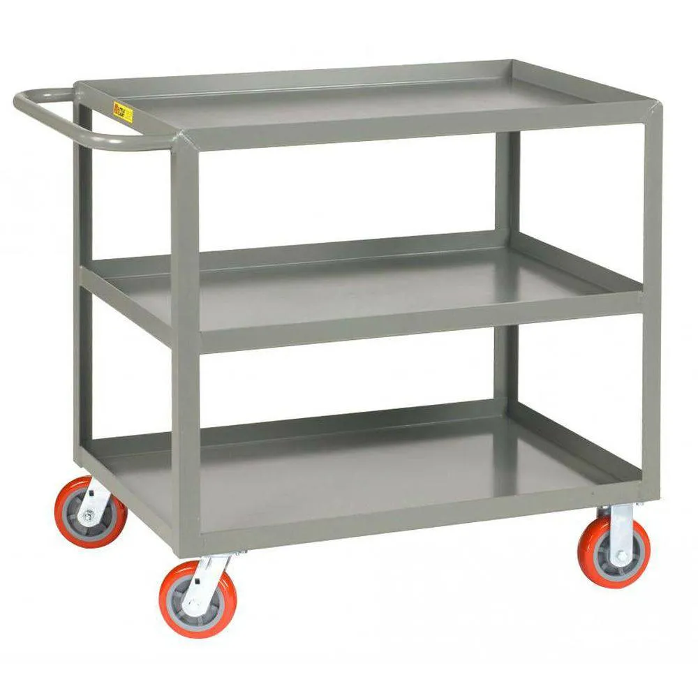 Welded 3 Shelf Service Cart (w/ Retaining Lips)