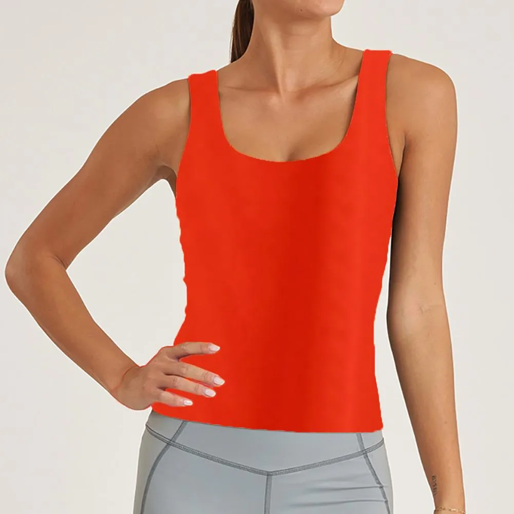 Women`s Endure U-Neck Tennis Tank with Bra Flame