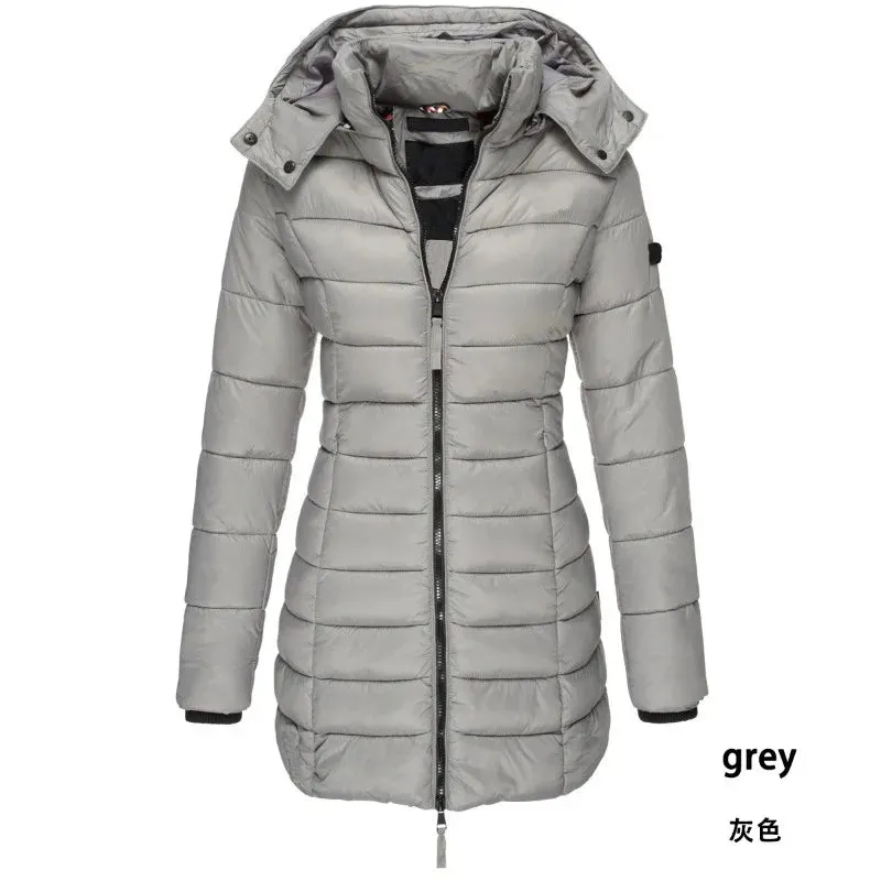 Women's Long Thickened Warm Jacket. Coat Down Jacket