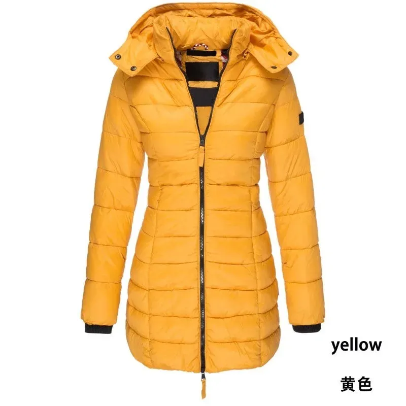 Women's Long Thickened Warm Jacket. Coat Down Jacket