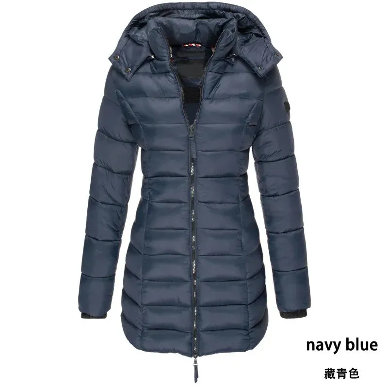 Women's Long Thickened Warm Jacket. Coat Down Jacket