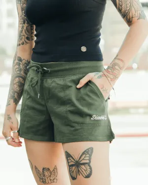 Women's Terry Shorts - O.D. Green