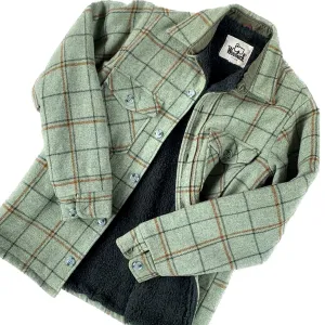 WOOLRICH Vintage Wool Plaid Fleece Lined Button Down Winter Shirt Coat Jacket Shacket