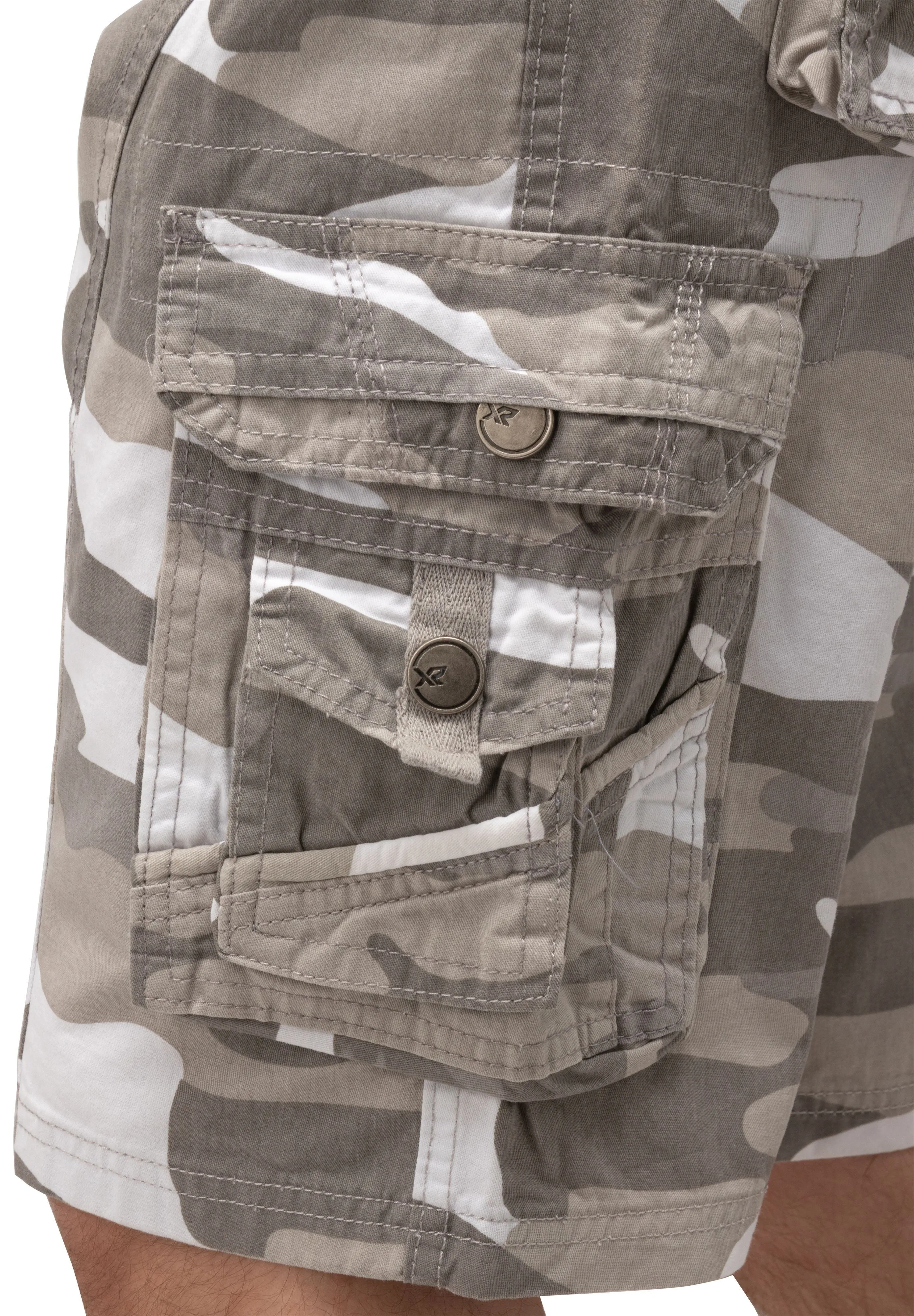 X RAY Mens Tactical Cargo Shorts Camo and Solid Colors 12.5" Inseam Knee Length Classic Fit Multi Pocket