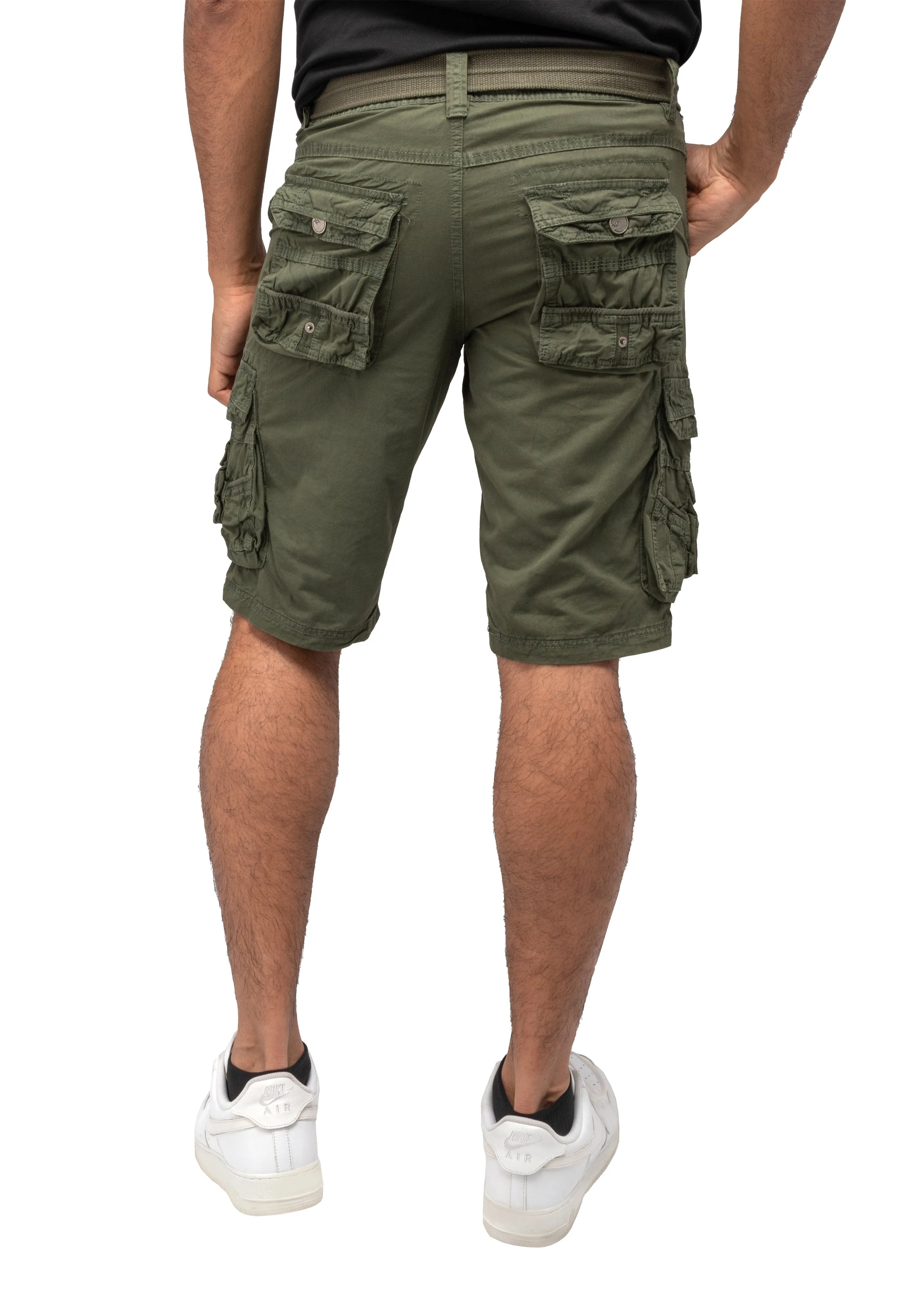 X RAY Mens Tactical Cargo Shorts Camo and Solid Colors 12.5" Inseam Knee Length Classic Fit Multi Pocket