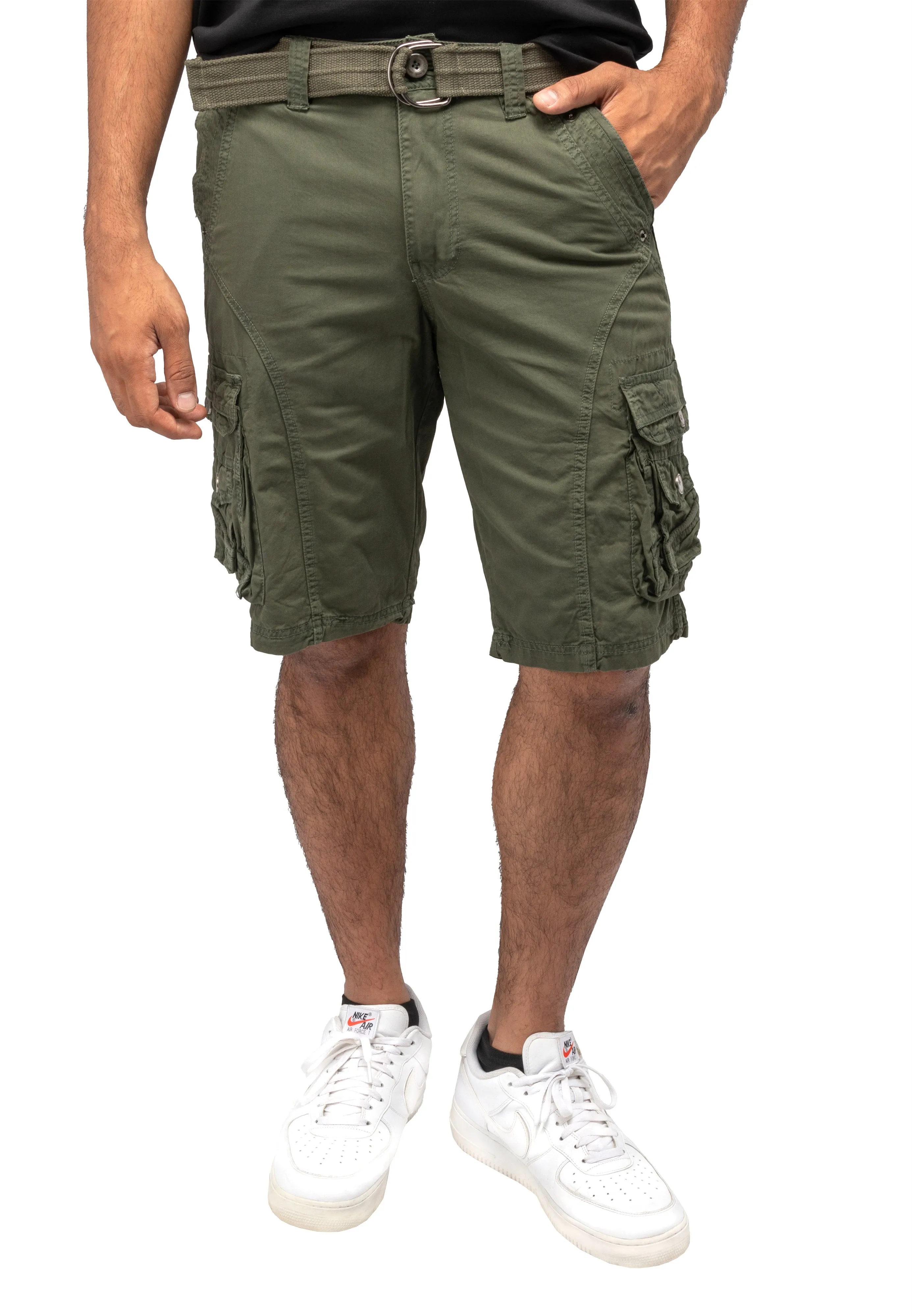 X RAY Mens Tactical Cargo Shorts Camo and Solid Colors 12.5" Inseam Knee Length Classic Fit Multi Pocket