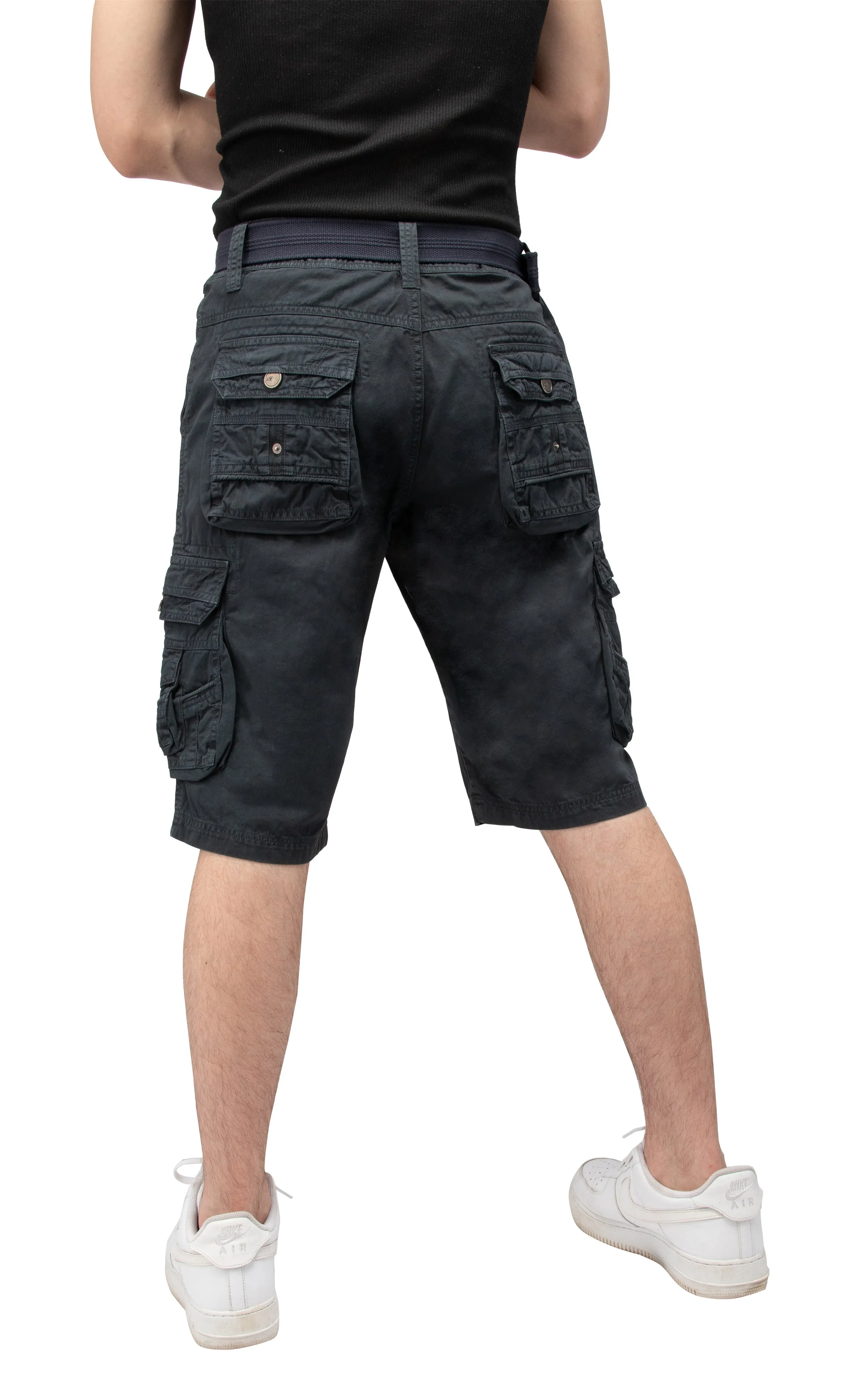 X RAY Mens Tactical Cargo Shorts Camo and Solid Colors 12.5" Inseam Knee Length Classic Fit Multi Pocket