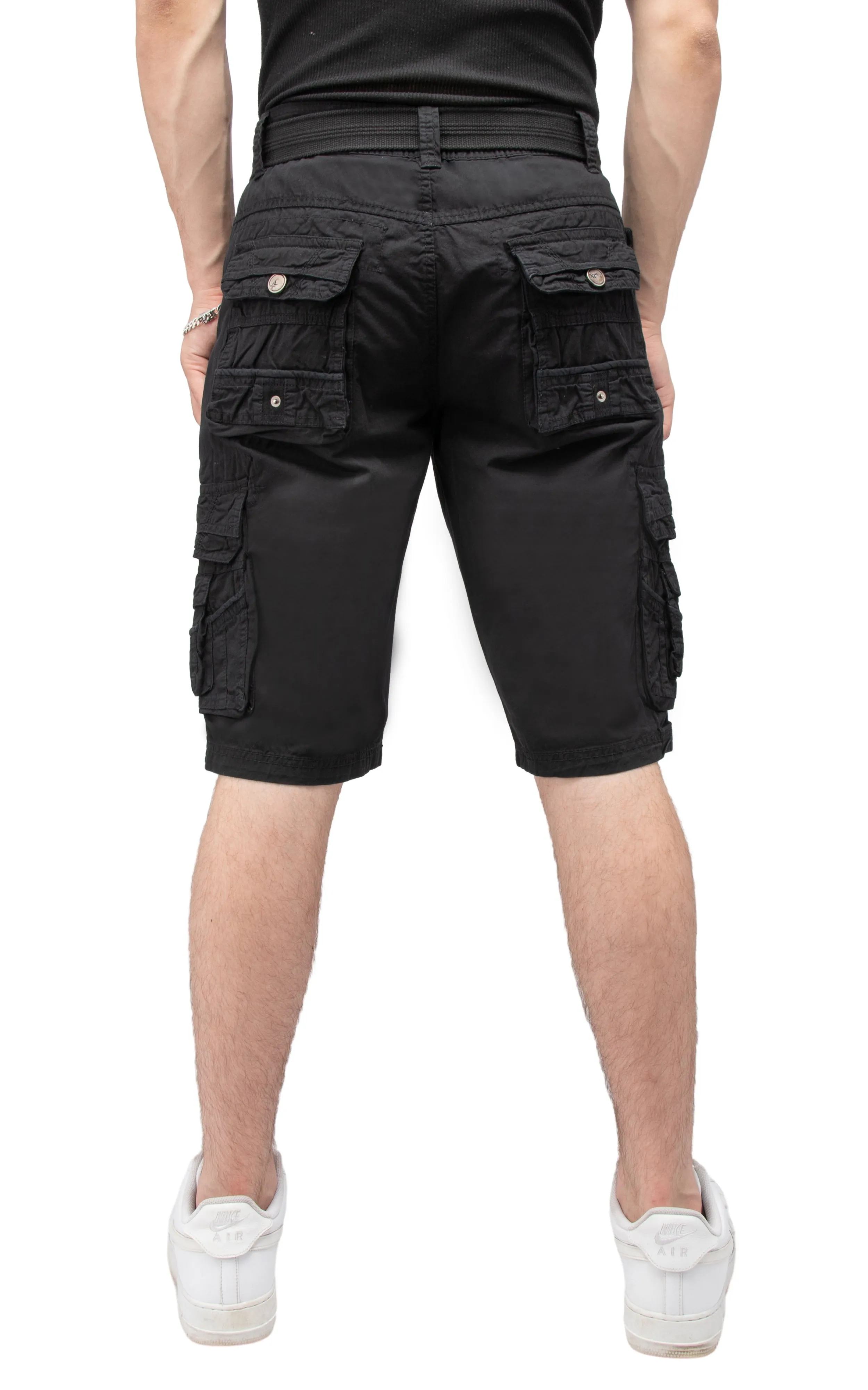 X RAY Mens Tactical Cargo Shorts Camo and Solid Colors 12.5" Inseam Knee Length Classic Fit Multi Pocket