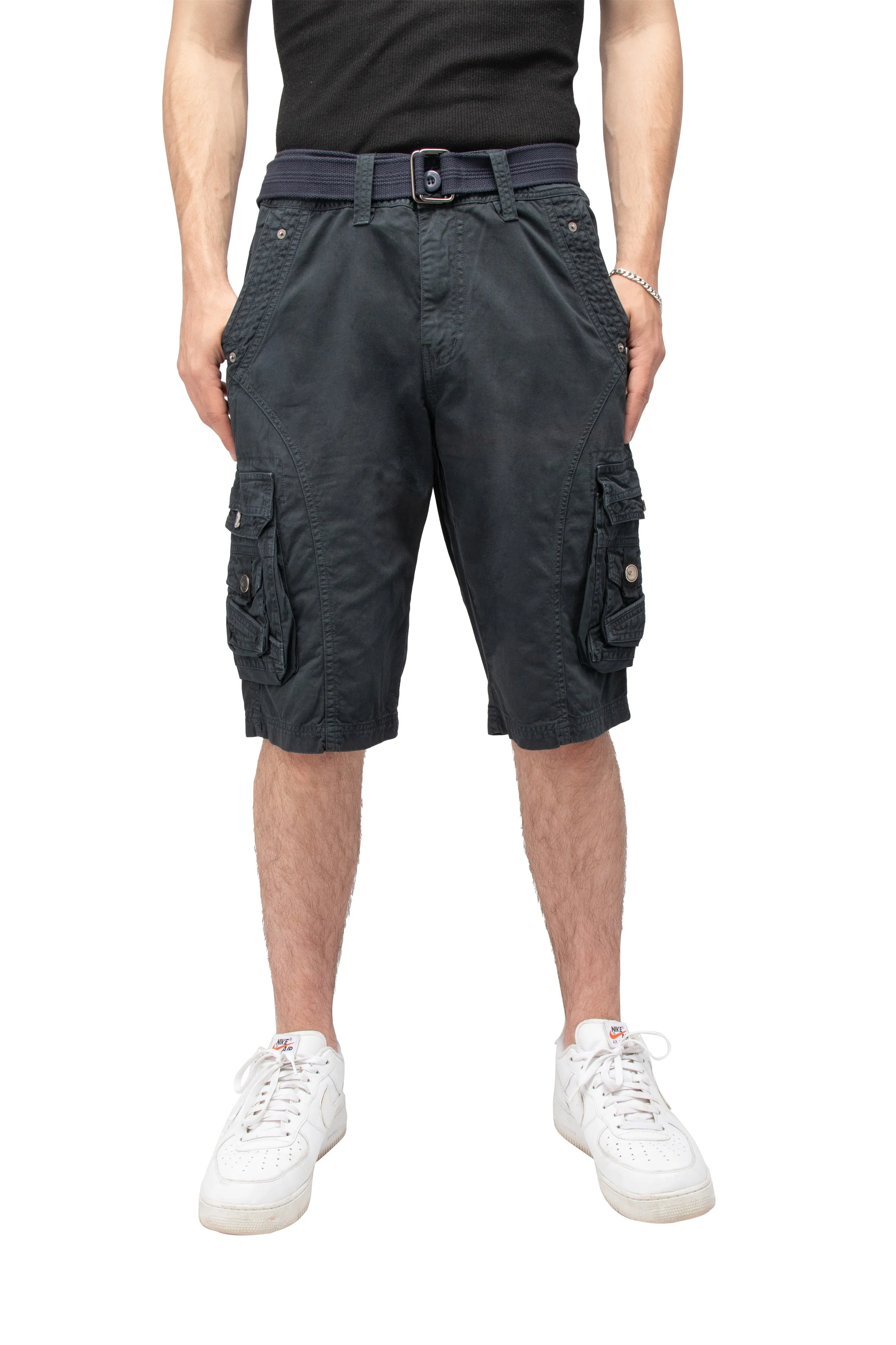 X RAY Mens Tactical Cargo Shorts Camo and Solid Colors 12.5" Inseam Knee Length Classic Fit Multi Pocket