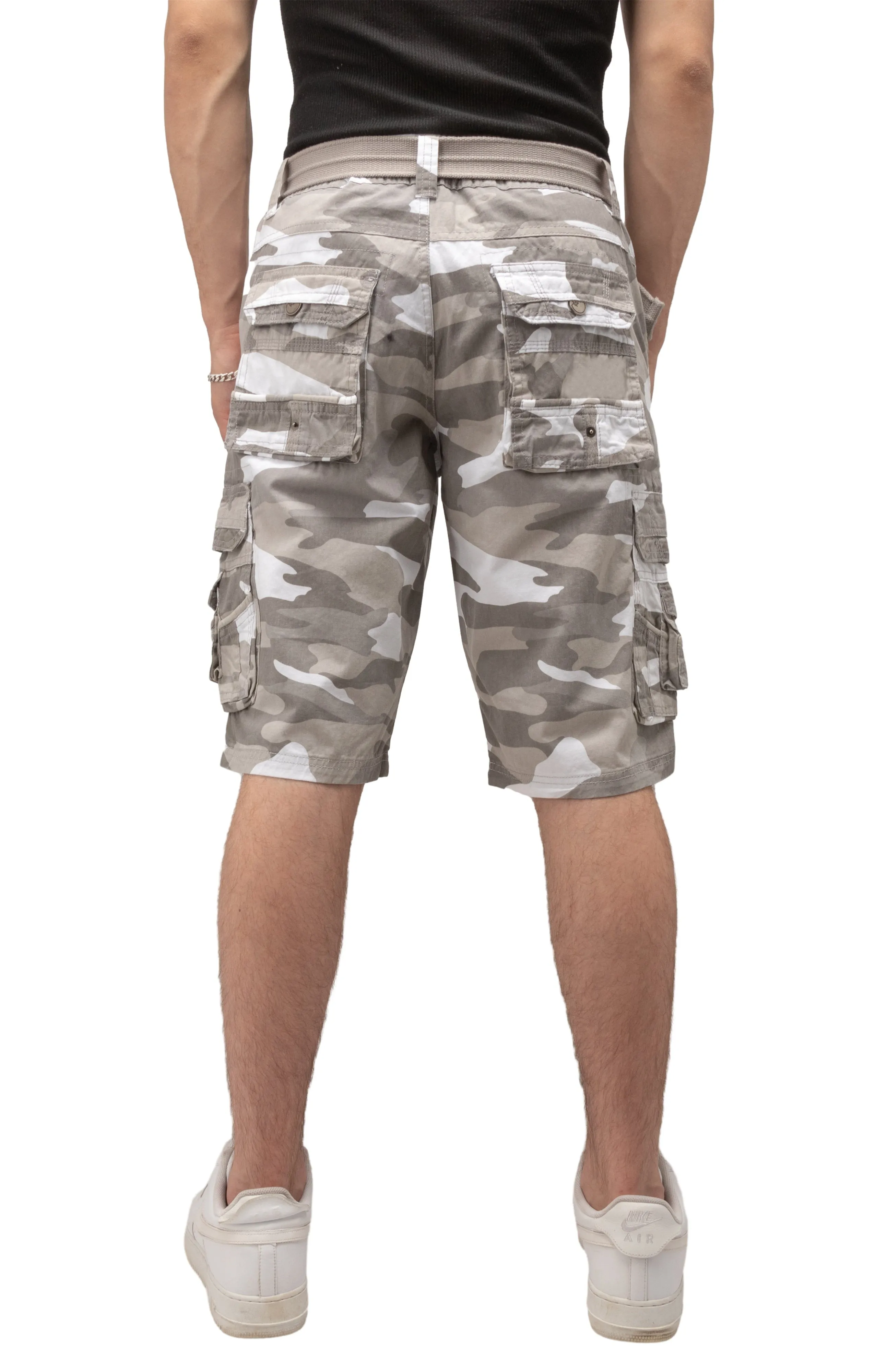 X RAY Mens Tactical Cargo Shorts Camo and Solid Colors 12.5" Inseam Knee Length Classic Fit Multi Pocket