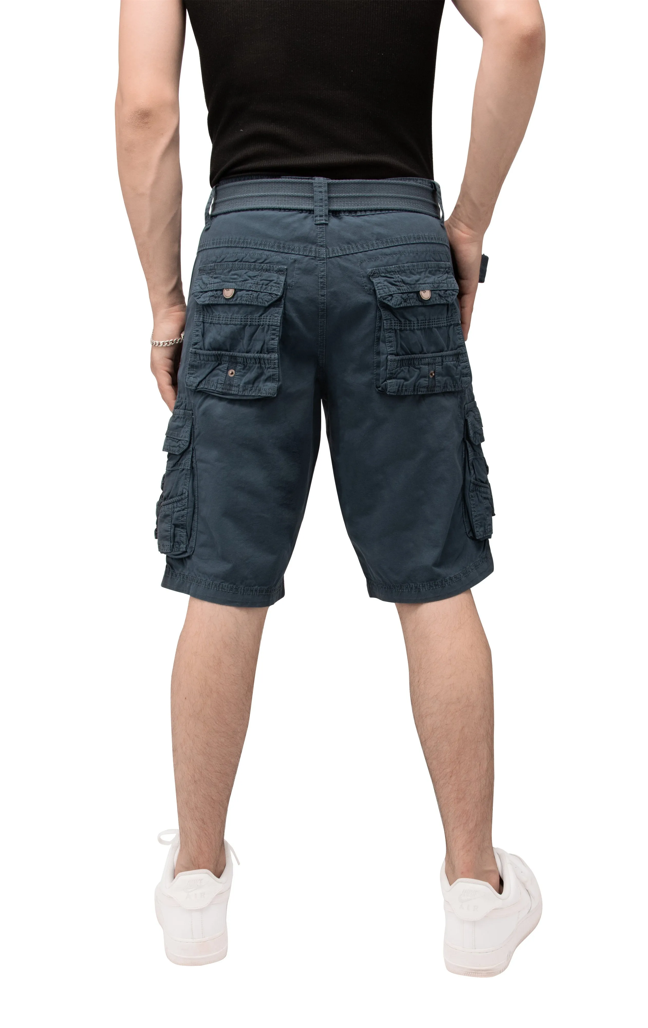 X RAY Mens Tactical Cargo Shorts Camo and Solid Colors 12.5" Inseam Knee Length Classic Fit Multi Pocket