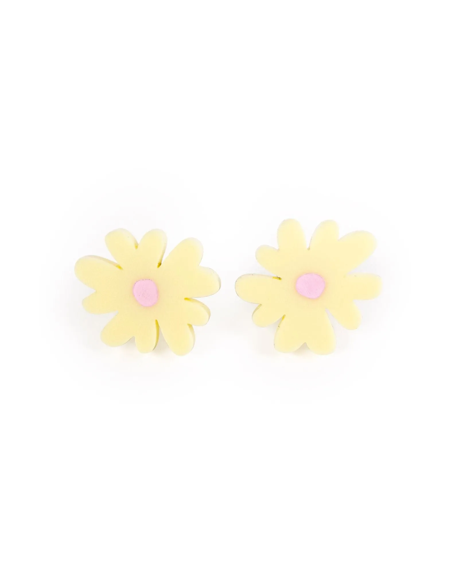 Yellow Small Blossom Stud Earrings